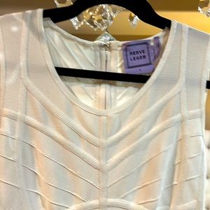 Herve Leger White dress in small.  Stretchy material from small to medium.